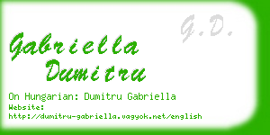 gabriella dumitru business card